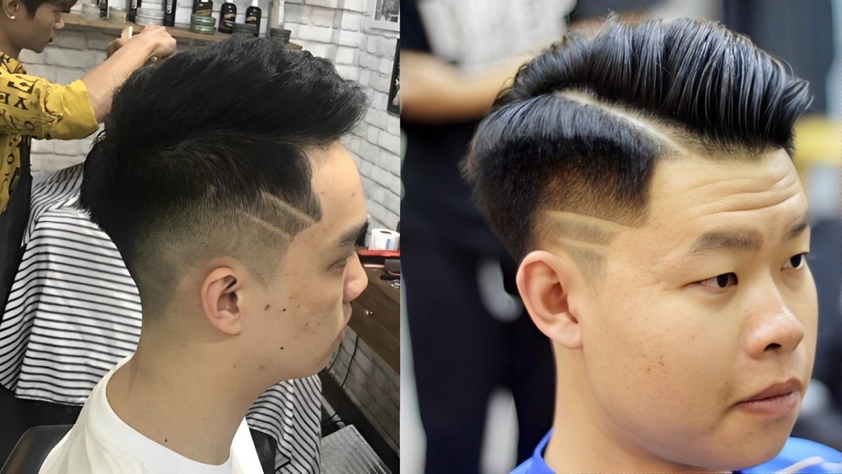 Kẻ tóc nam đẹp 2 vạch
