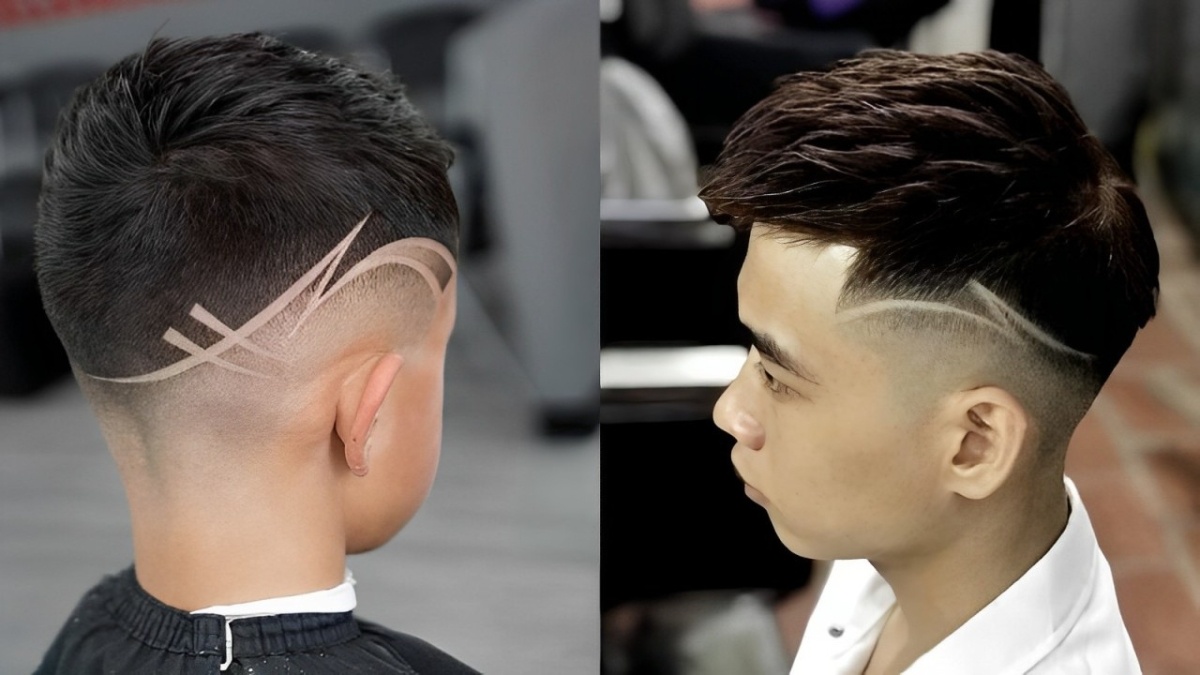 Kẻ tóc nam nghệ thuật hình chữ Z
