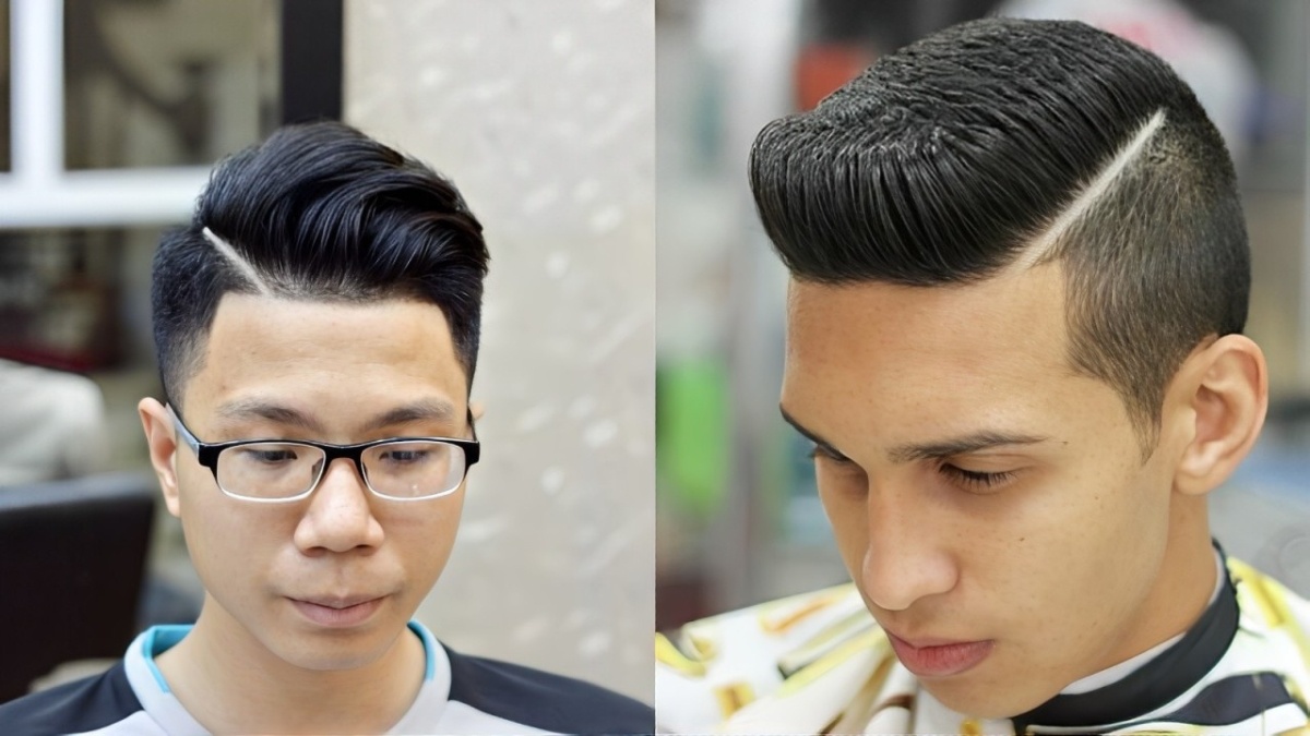 Cạo đường tóc nam rẽ ngôi