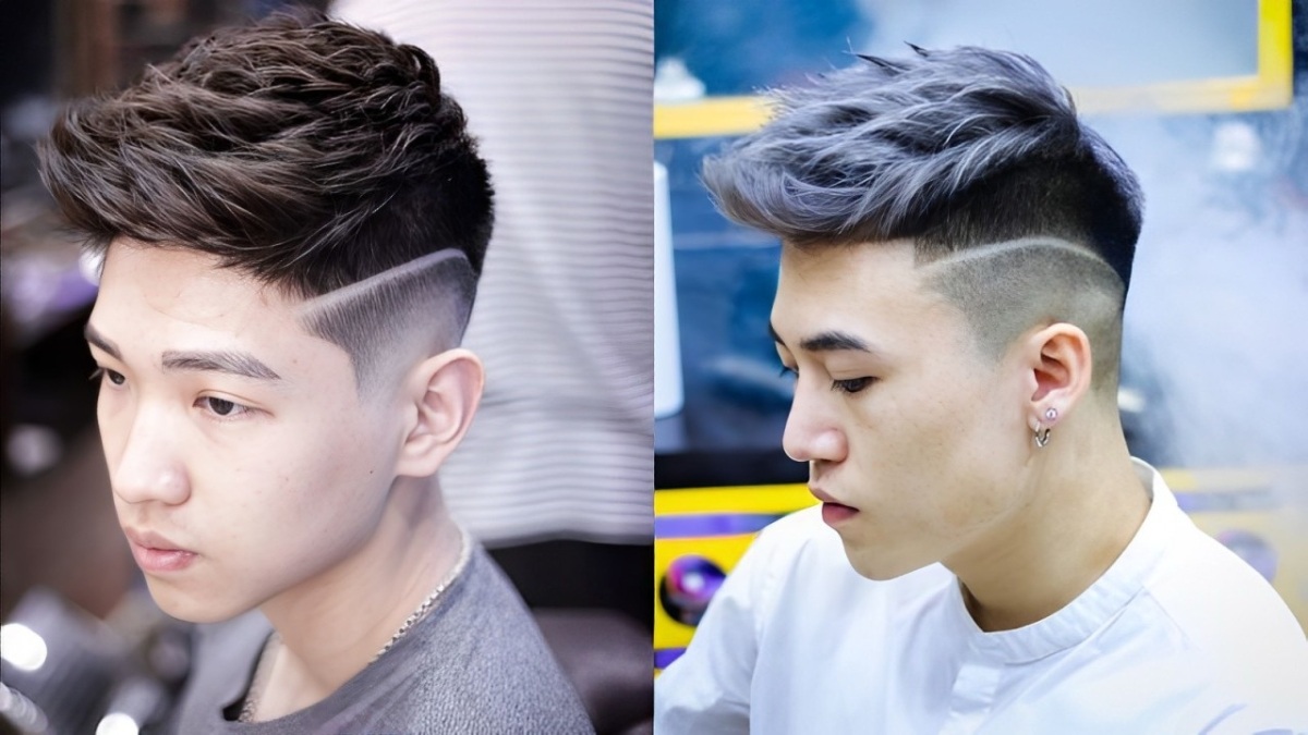 Tóc kẻ vạch kiểu Short Quiff