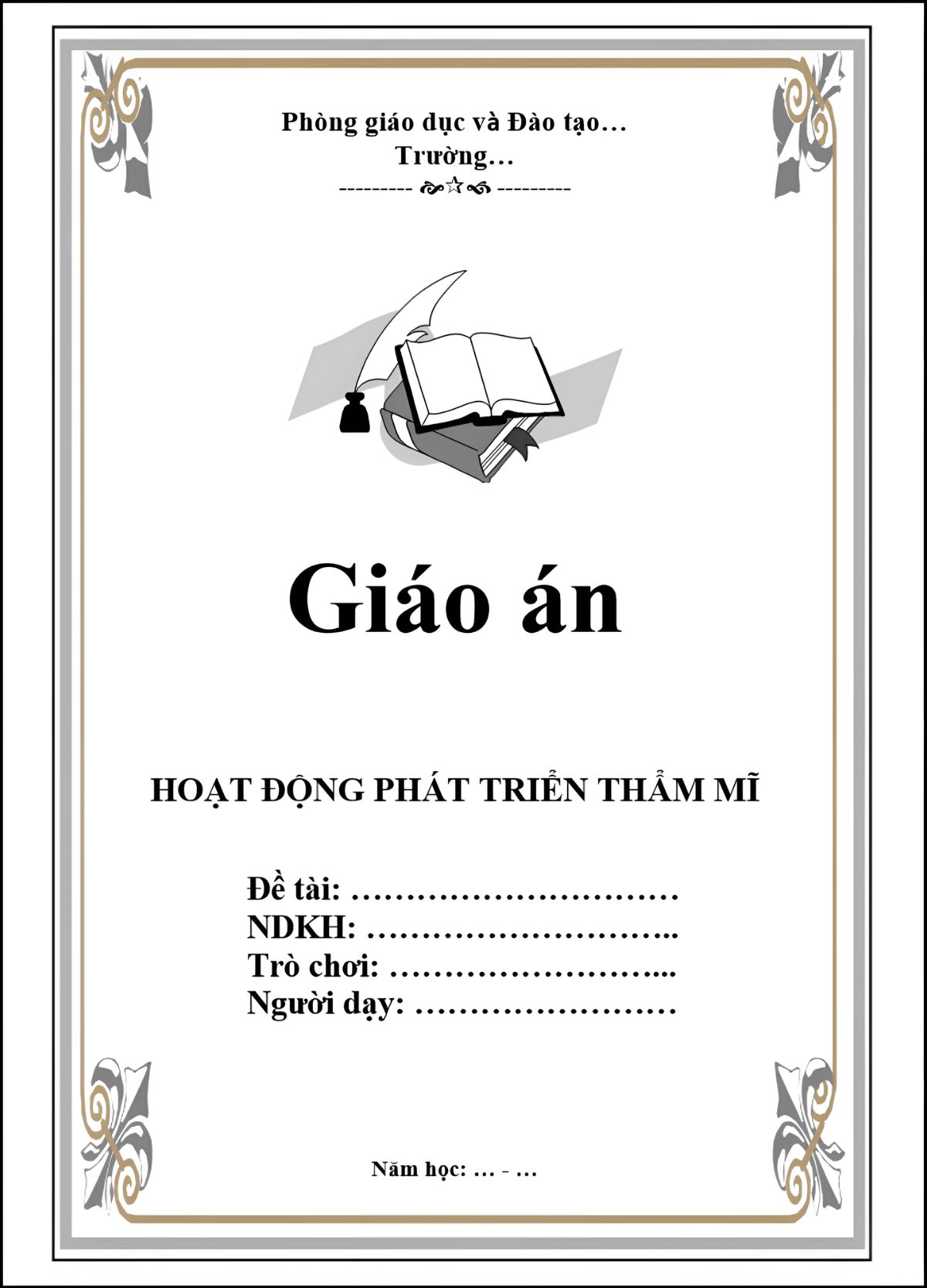 mẫu bìa giáo án chuyên nghiệp