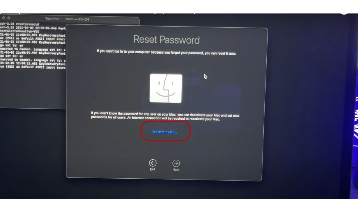 lấy lại mật khẩu Macbook Air M1 nhanh