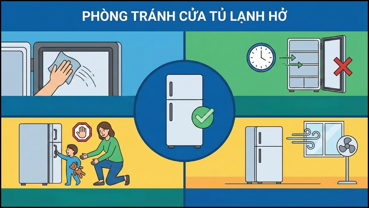 cách khắc phục cửa tủ lạnh bị hở hiệu quả nhất