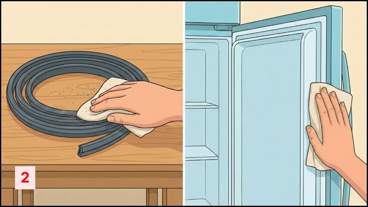 cách khắc phục cửa tủ lạnh bị hở bằng cách vệ sinh bụi