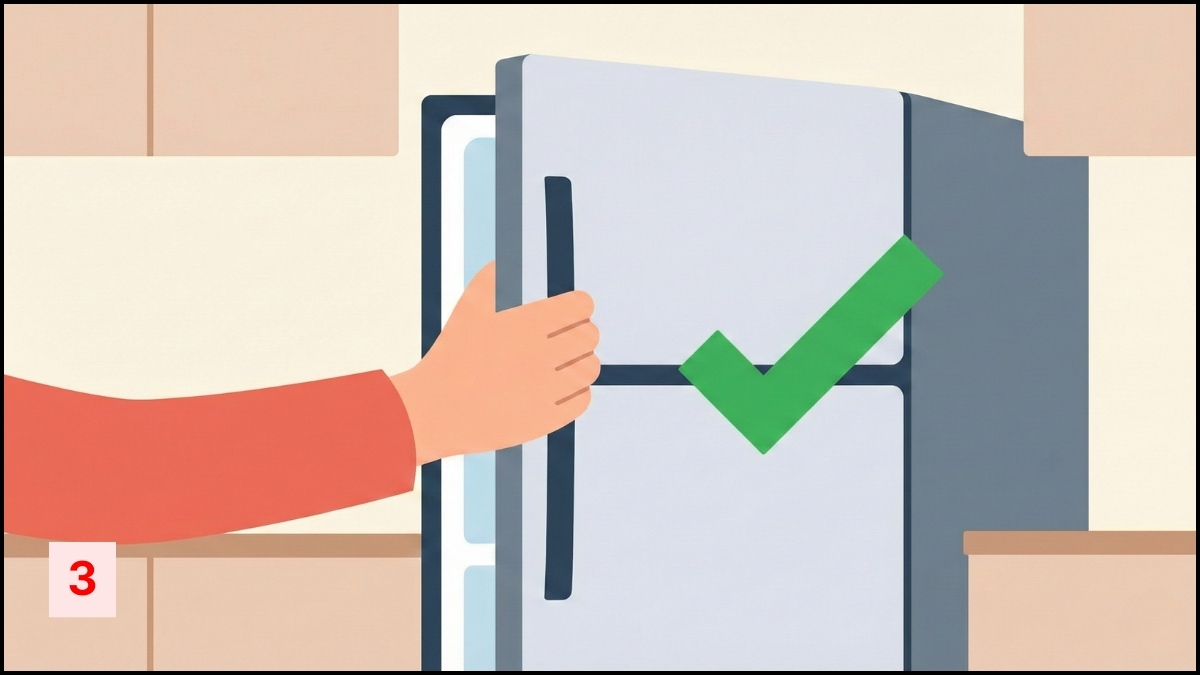 cách khắc phục cửa tủ lạnh bị hở nên kiểm tra kĩ sau khi sửa