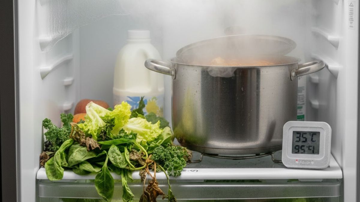 Để đồ nóng vào tủ lạnh làm hư các thực phẩm khác