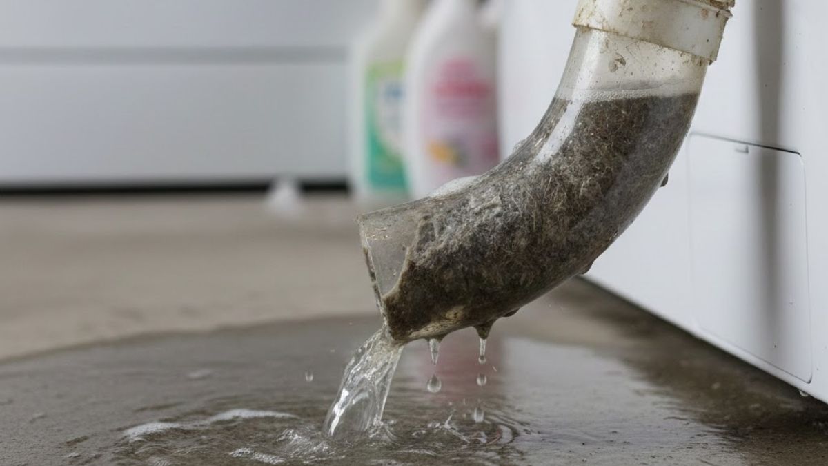 lỗi e13 máy giặt electrolux do ống thoát nước bị tắc