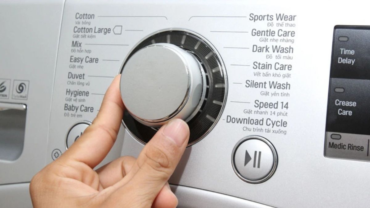 Chọn chế độ giặt phù hợp để tránh mã lỗi máy giặt toshiba
