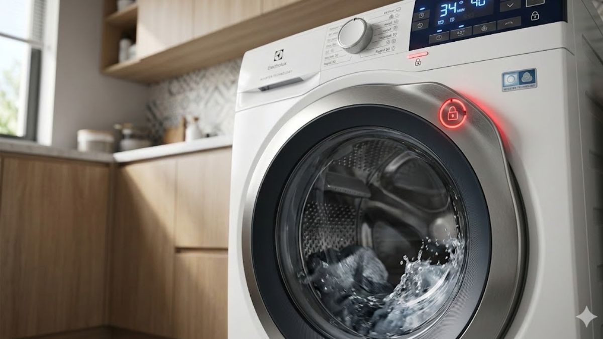 Dấu hiệu cần mở khoá máy giặt electrolux