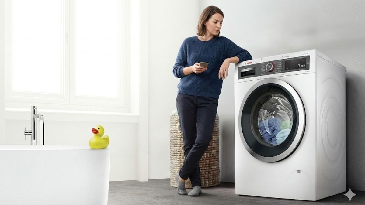 chờ máy hoàn tất chu trình sau đó mở khoá máy giặt electrolux