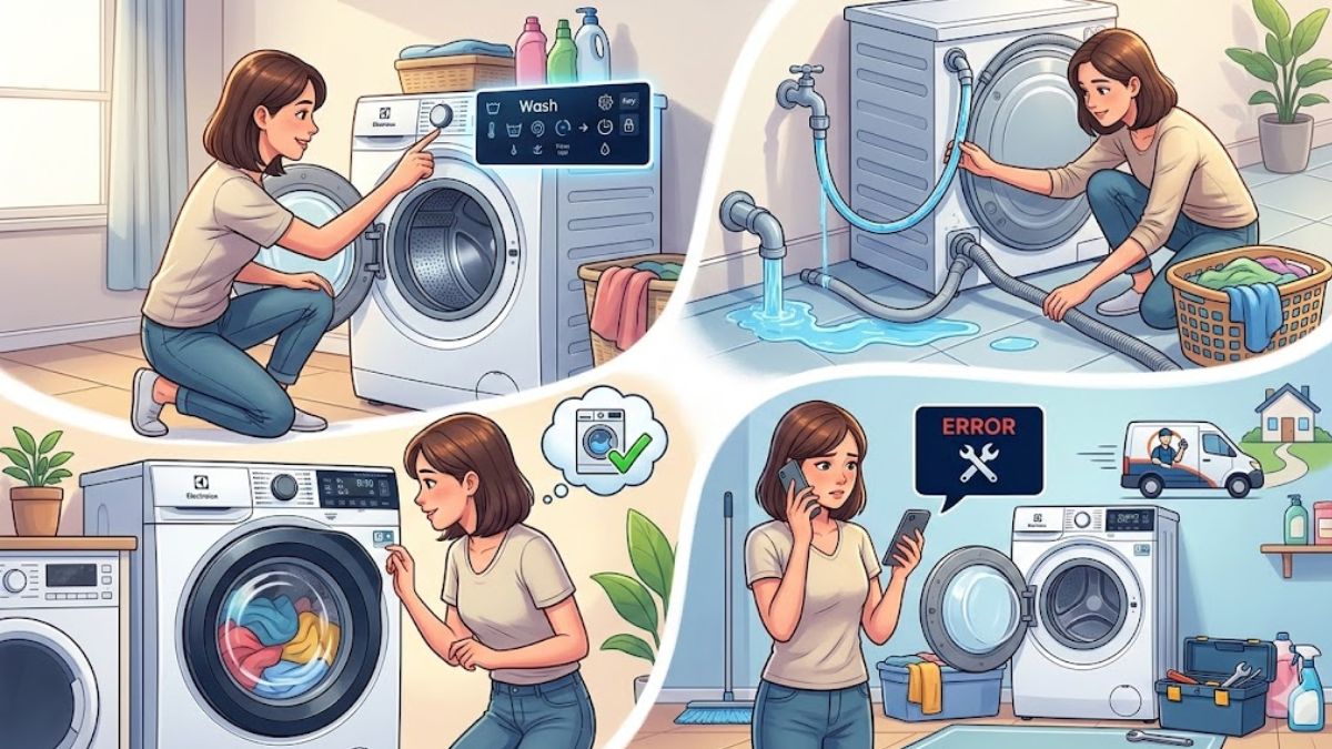 Lưu ý khi mở khoá máy giặt electrolux