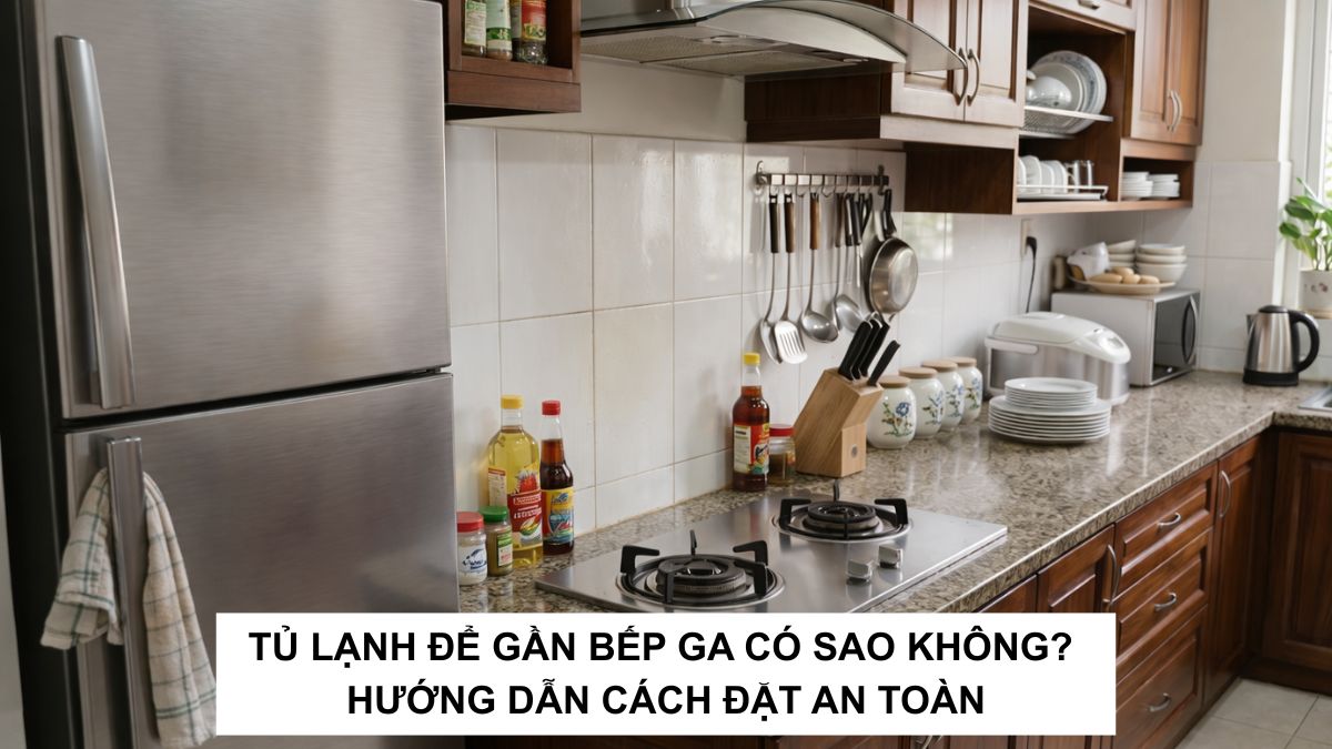 Tủ lạnh để gần bếp ga có sao không? Hướng dẫn cách đặt an toàn