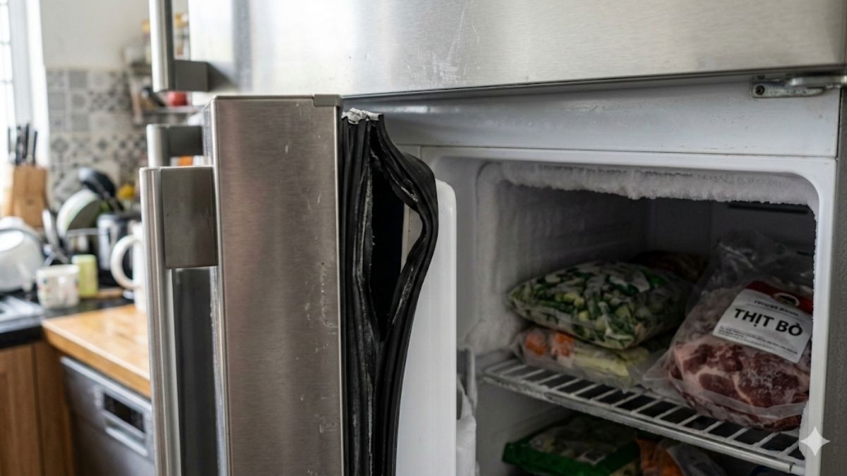 Tủ lạnh Samsung bị chảy nước ngăn đá do gioăng cao su hở