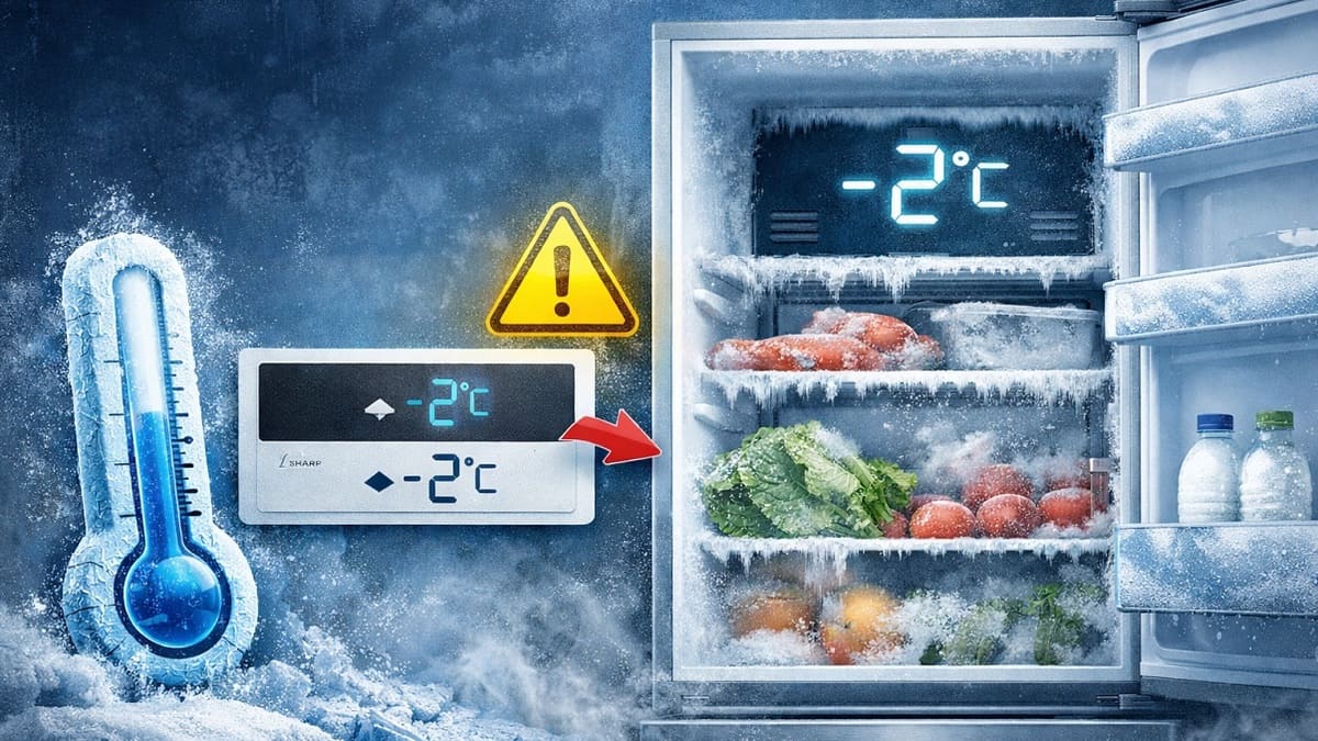 Nhiệt độ thấp khiến tủ lạnh Sharp bị đóng tuyết