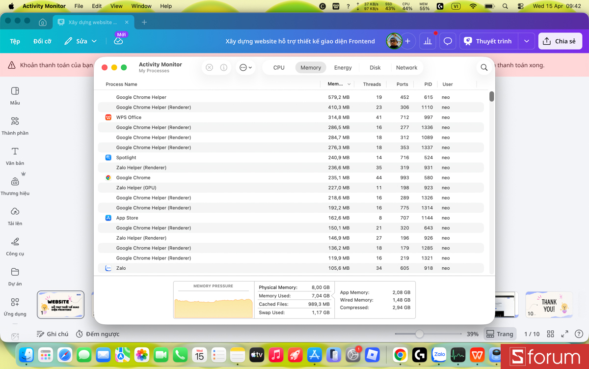 Làm việc văn phòng đa tác vụ với MacBook Neo