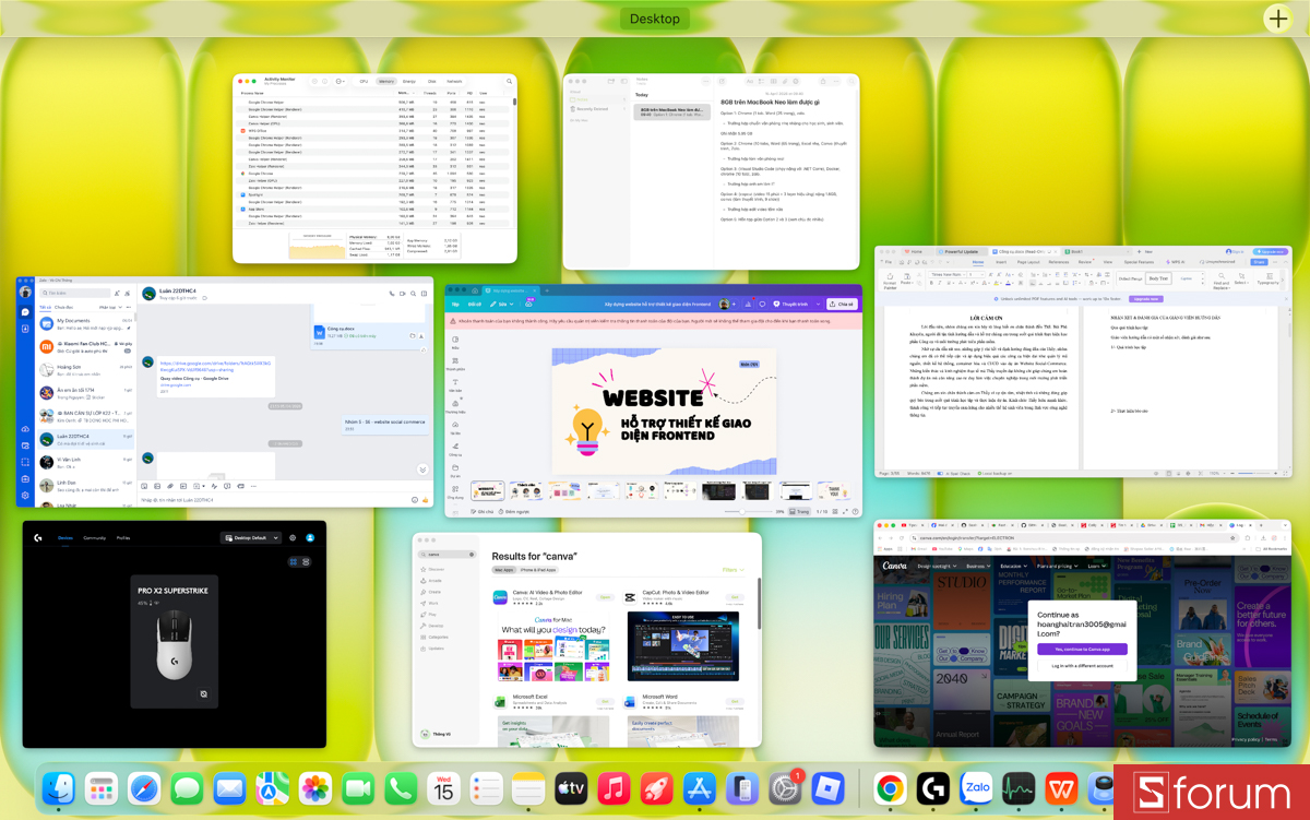 Làm việc văn phòng đa tác vụ với MacBook Neo