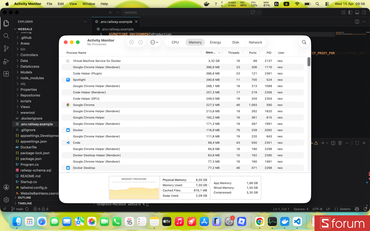 Lập trình web application trên MacBook Neo