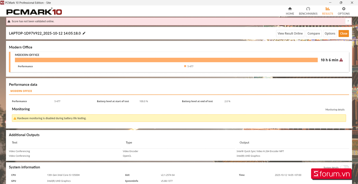 Thời lượng pin trên ASUS ExpertBook P1 Thời lượng pin trên ASUS ExpertBook P1