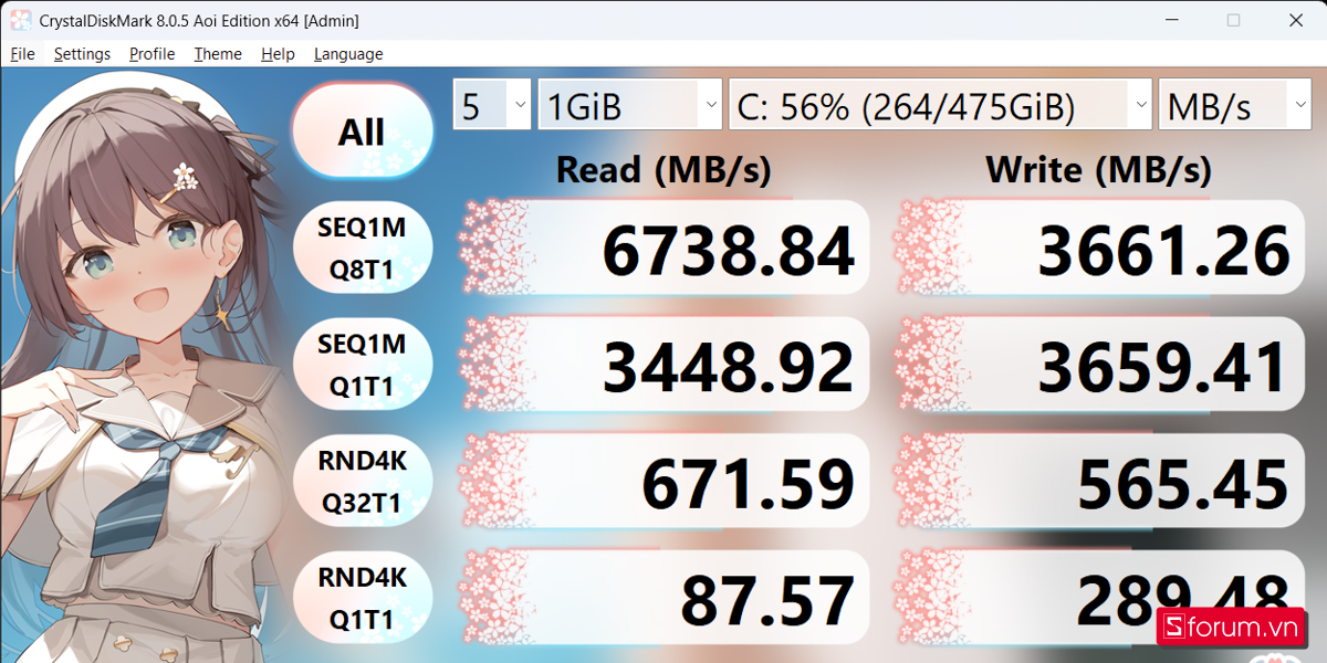 CrystalDiskMark trên ASUS ExpertBook P1 CrystalDiskMark trên ASUS ExpertBook P1
