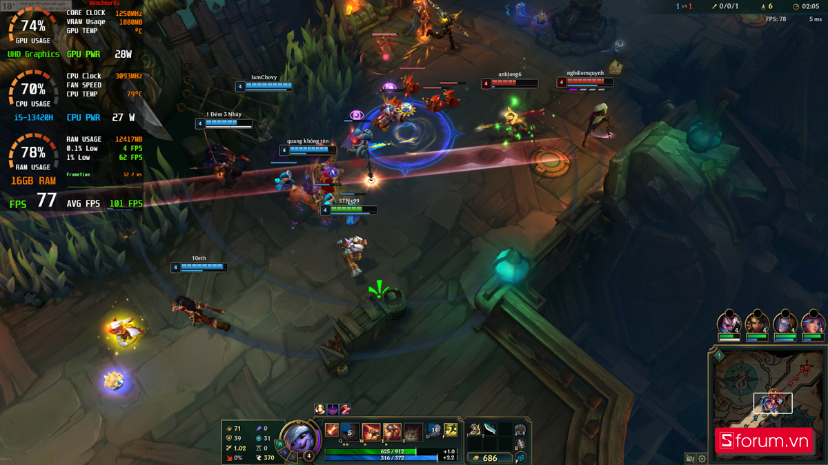 Liên minh huyền thoại trên ASUS ExpertBook P3