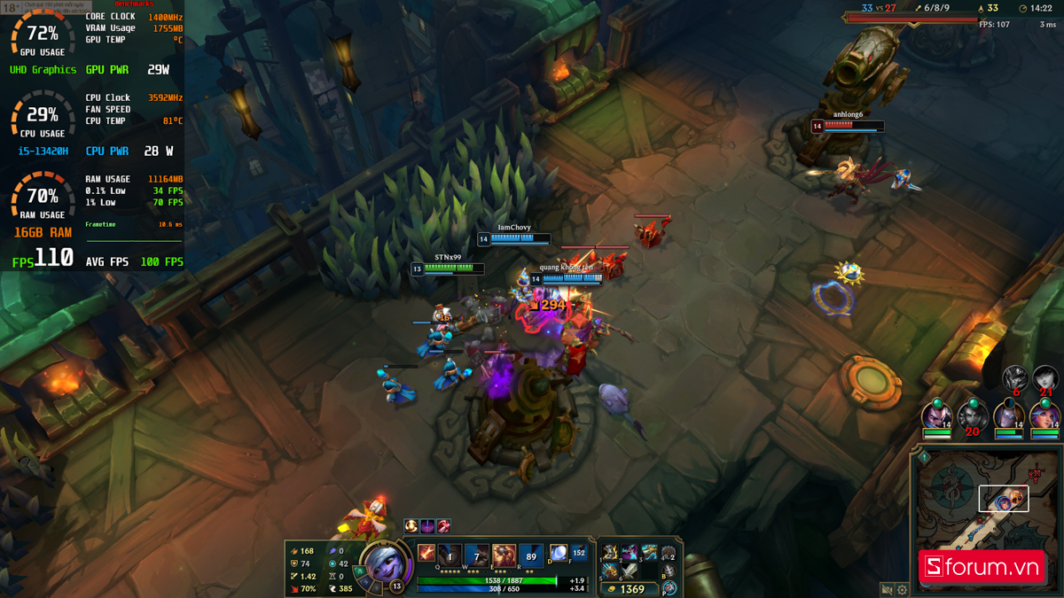 Liên minh huyền thoại trên ASUS ExpertBook P3