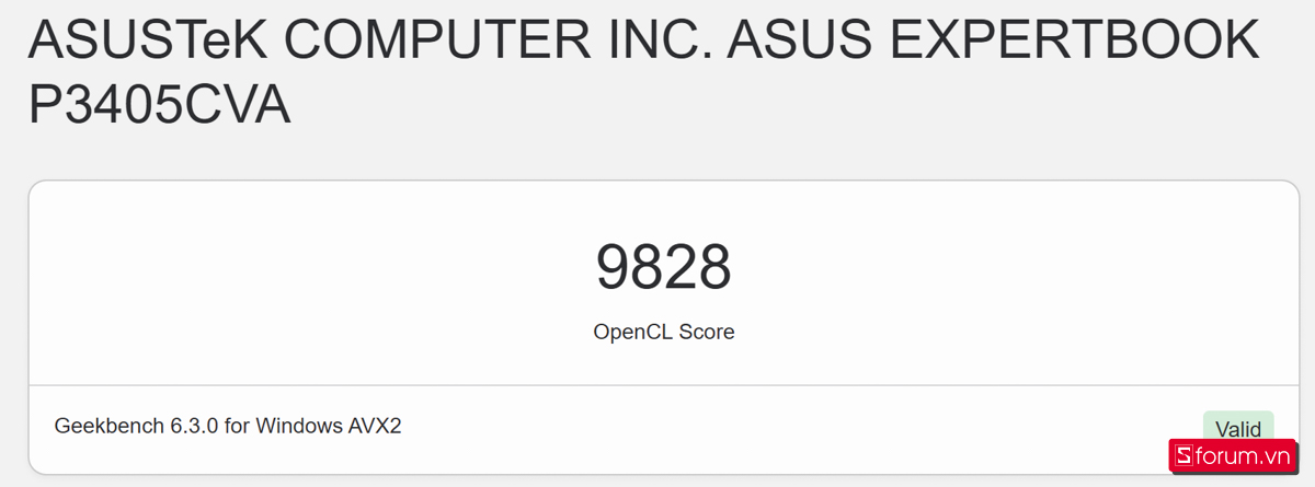 Geekbench 6 trên ASUS ExpertBook P3