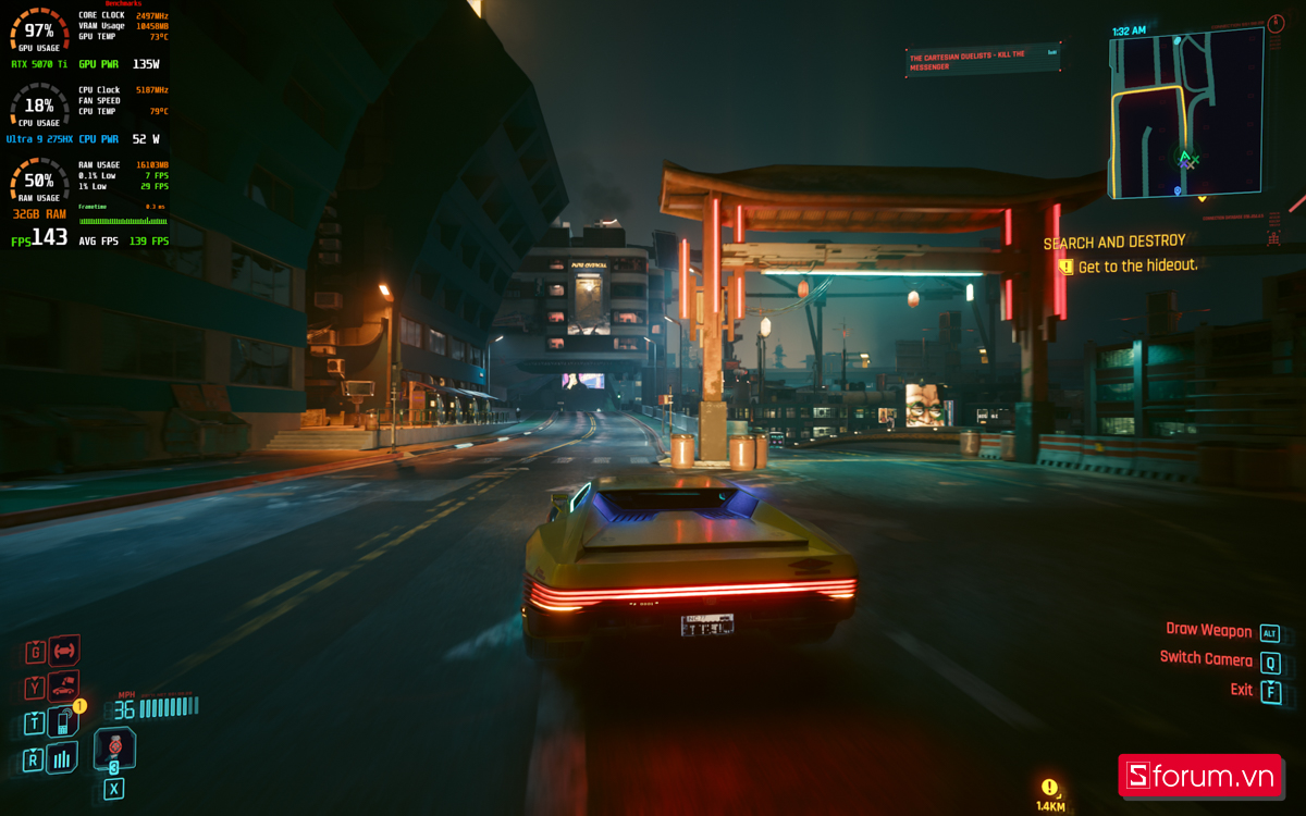Cyberpunk 2077 trên ASUS ROG Strix G815