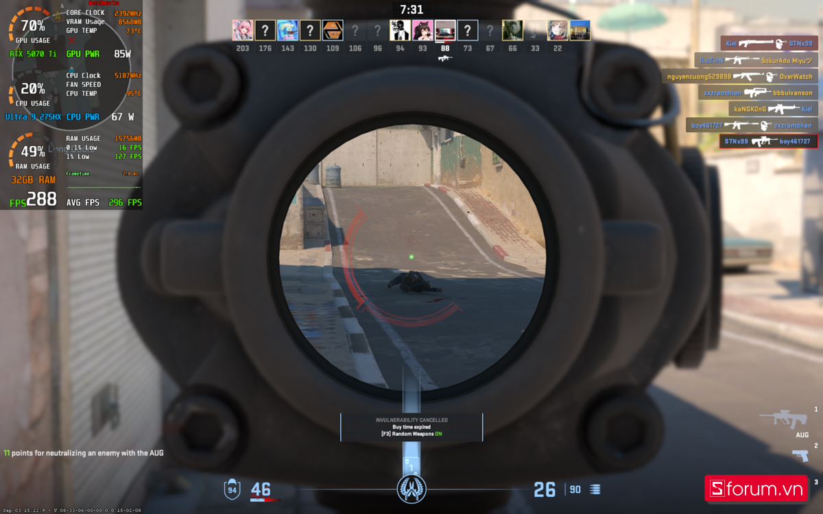 CSGO 2 trên ASUS ROG Strix G815