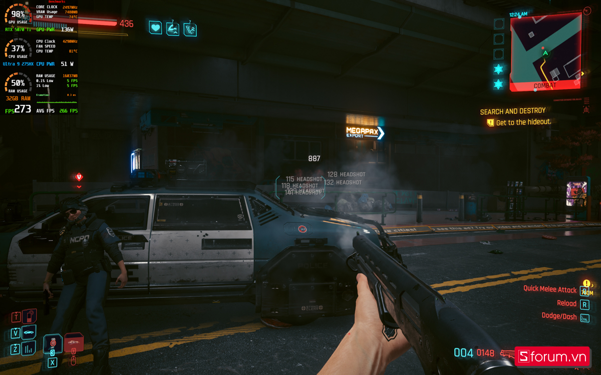 Cyberpunk 2077 trên ASUS ROG Strix G815