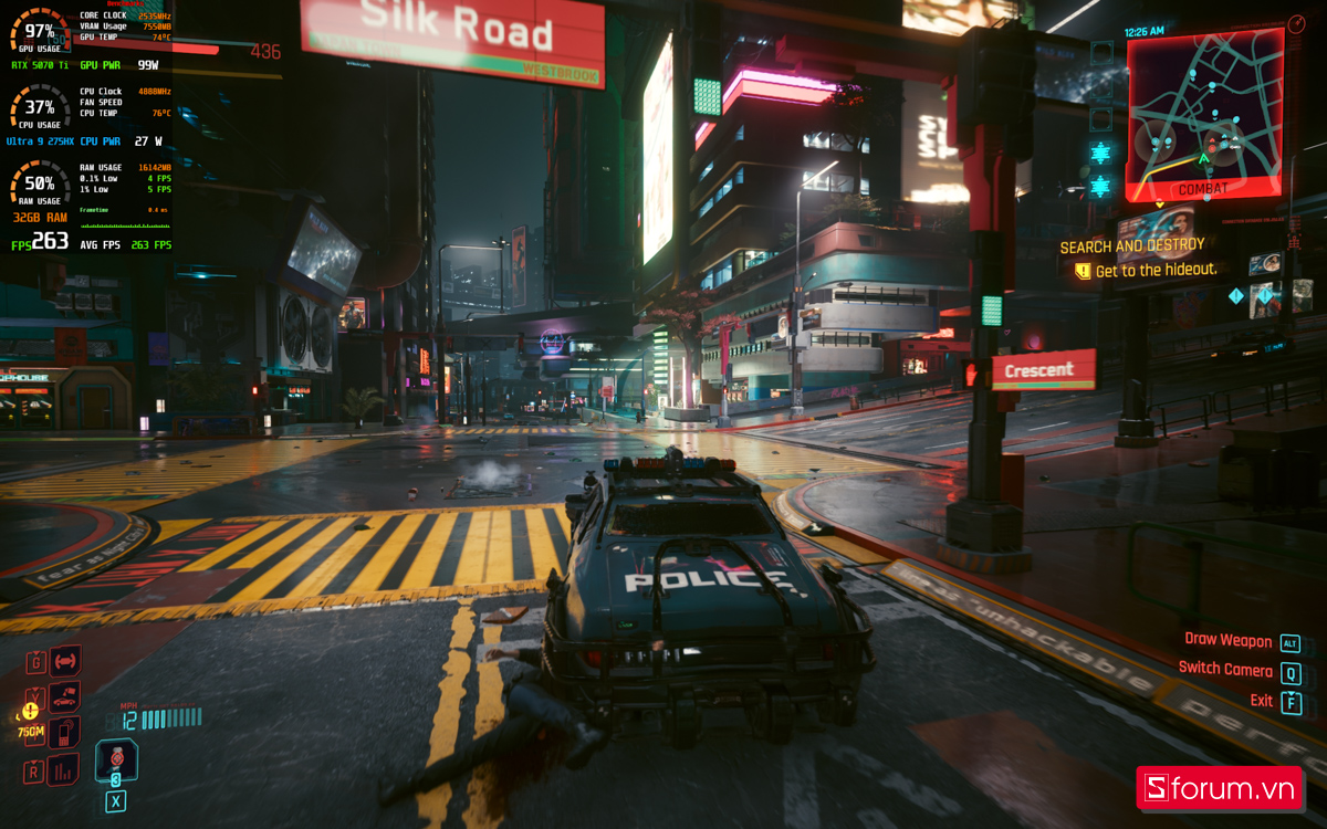 Cyberpunk 2077 trên ASUS ROG Strix G815