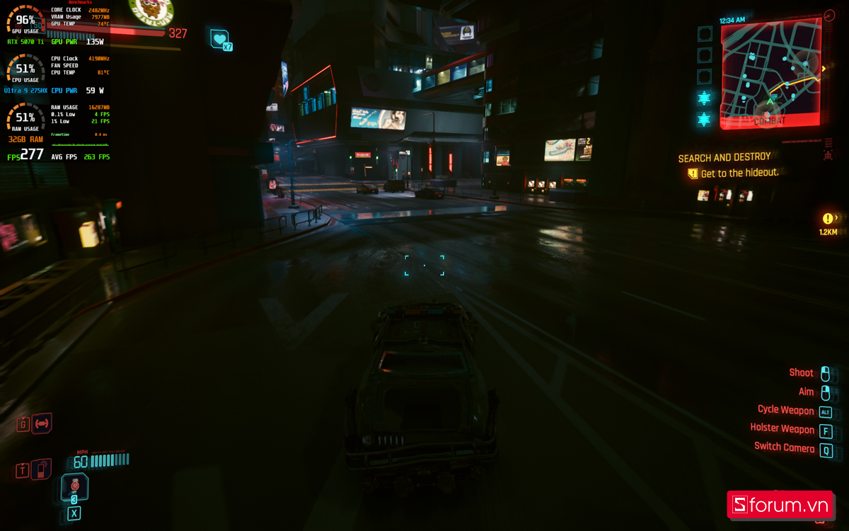 Cyberpunk 2077 trên ASUS ROG Strix G815