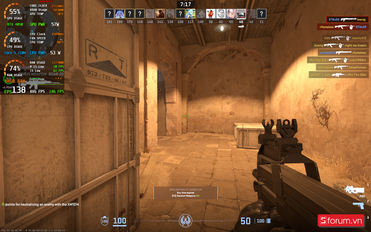 CSGO 2 trên ASUS TUF Gaming F16