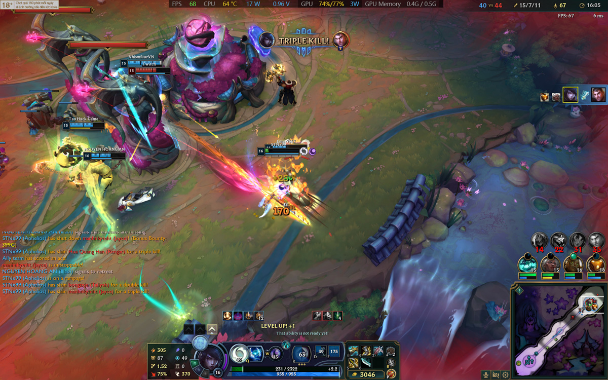 Liên minh huyền thoại trên Dell 14