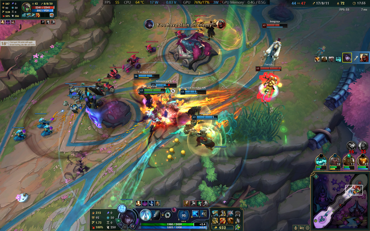 Liên minh huyền thoại trên Dell 14