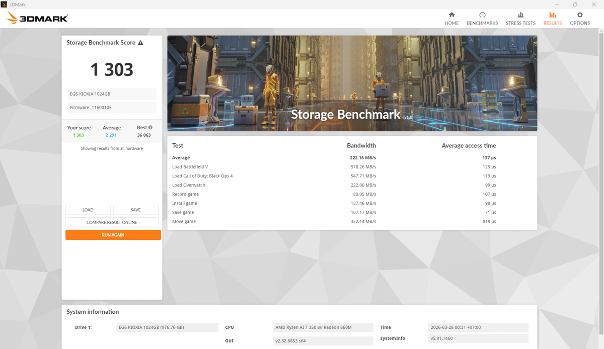 3DMark trên Dell 14