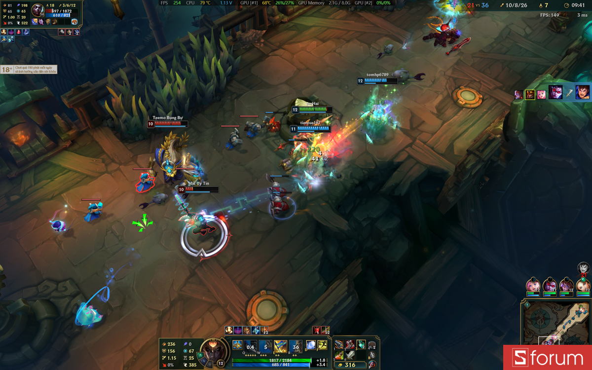 Liên minh huyền thoại trên Gigabyte Aero X16