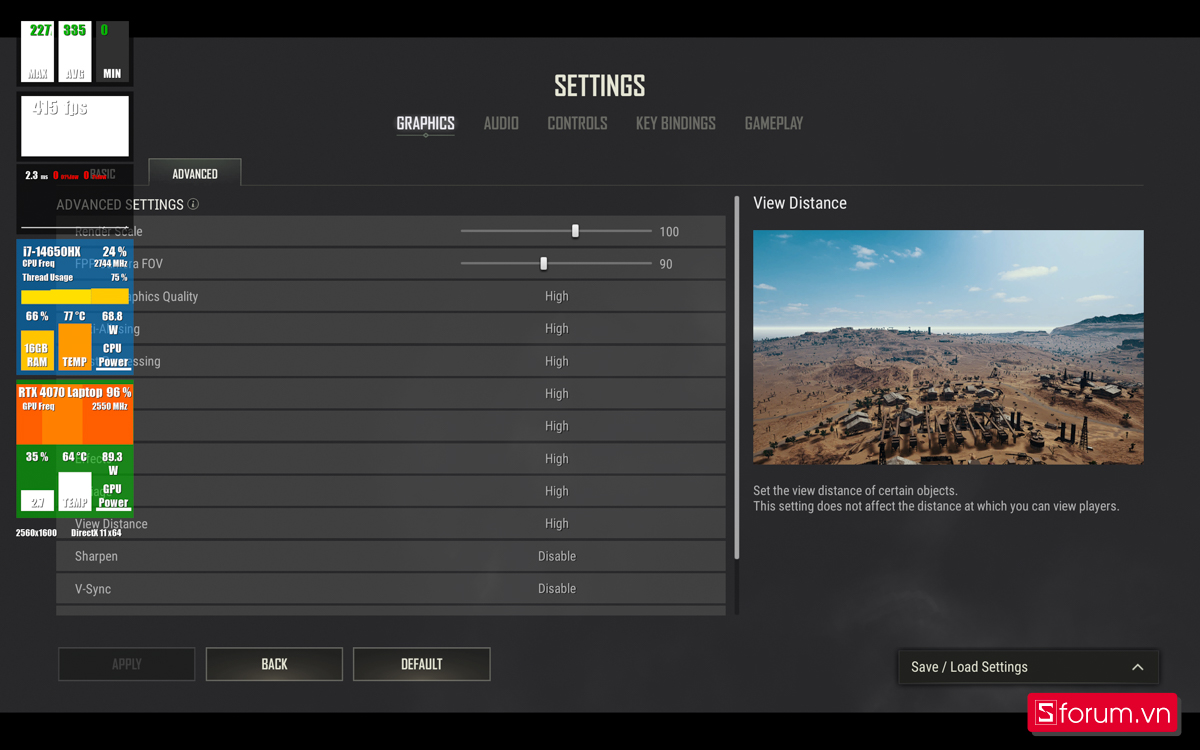 PUBG trên Gigabyte AORUS 16X