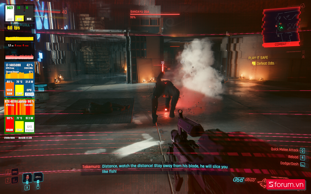 Cyberpunk 2077 trên Gigabyte AORUS 16X