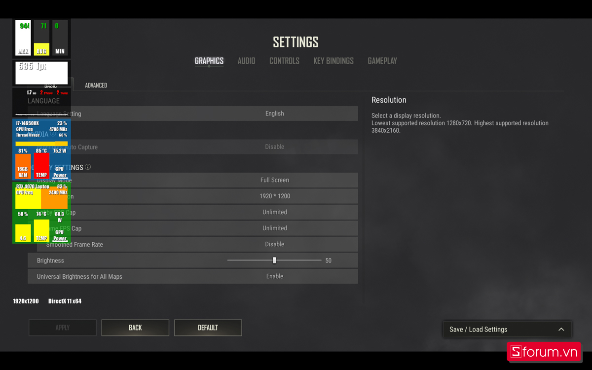 PUBG trên Gigabyte AORUS 16X