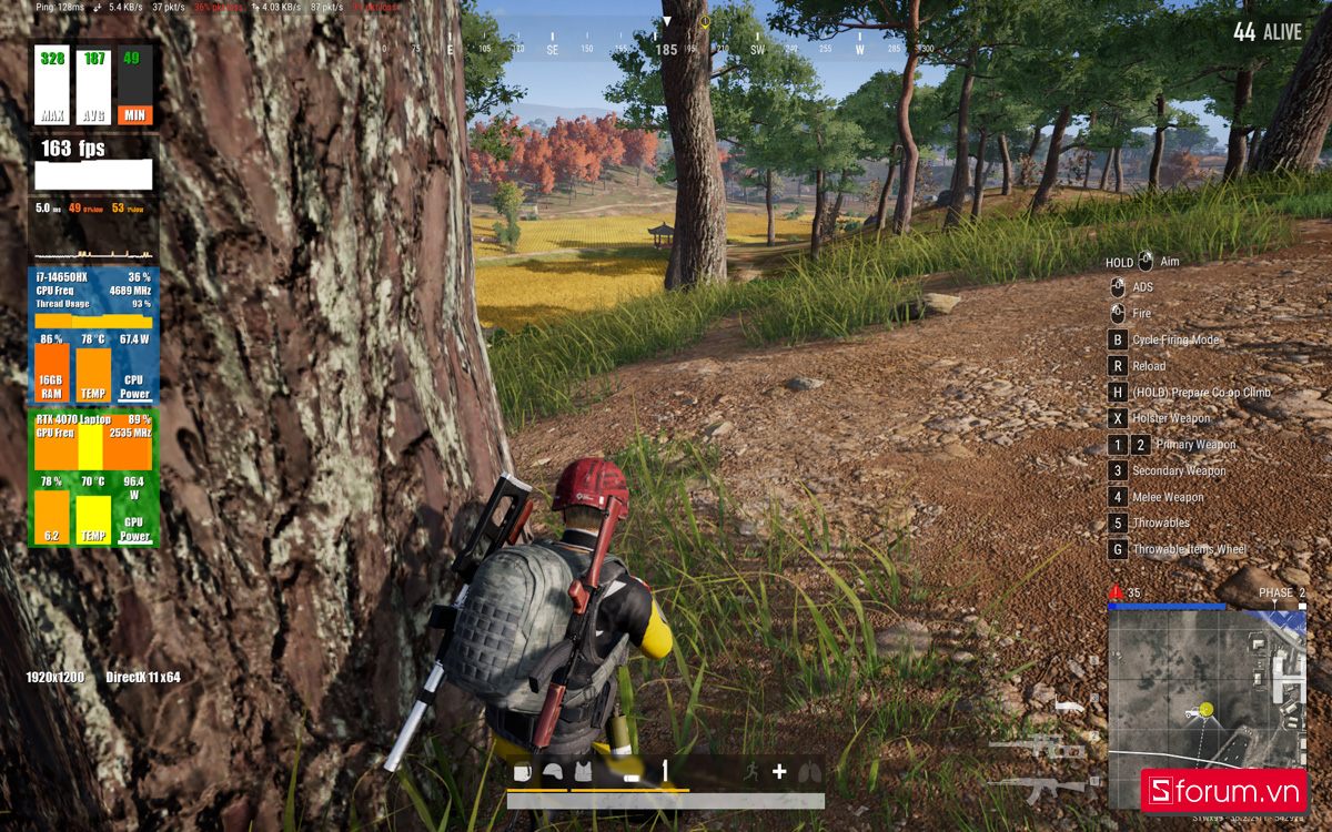 PUBG trên Gigabyte AORUS 16X