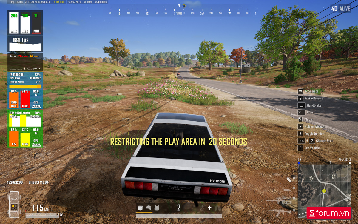 PUBG trên Gigabyte AORUS 16X