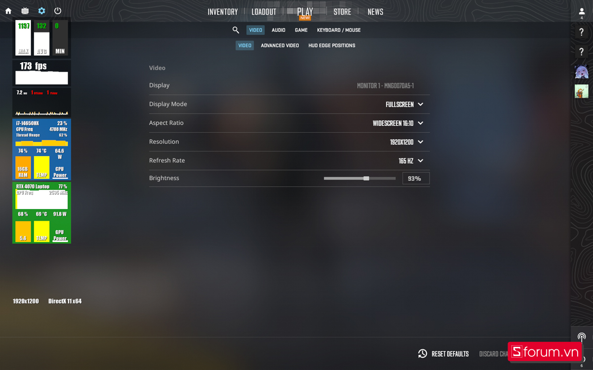 CSGO 2 trên Gigabyte AORUS 16X