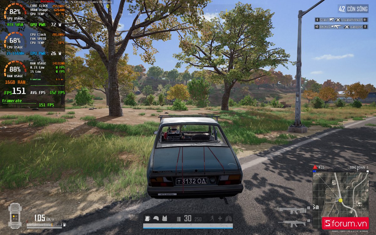 PUBG trên Gigabyte Gaming A16