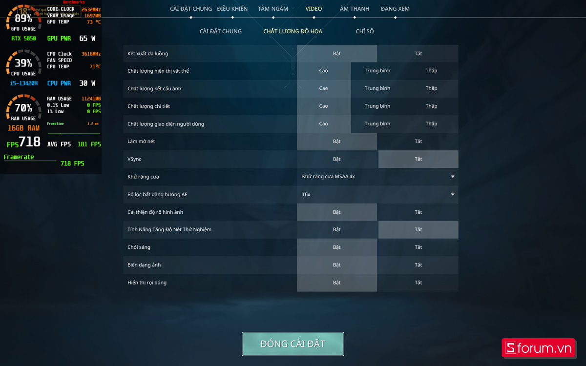Valorant trên Gigabyte Gaming A16