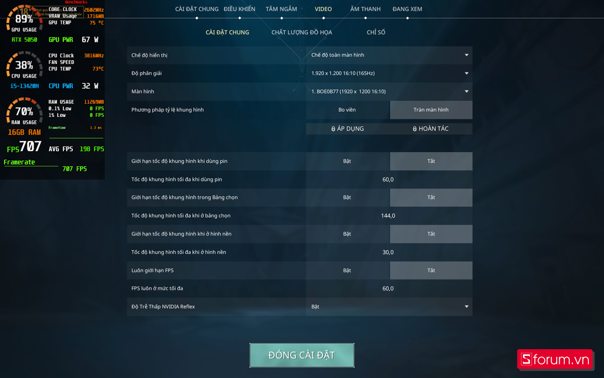 Valorant trên Gigabyte Gaming A16