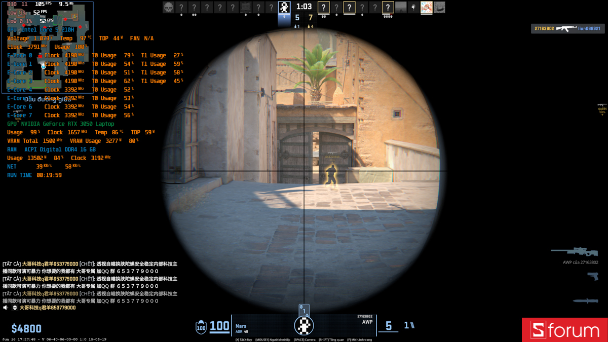 CSGO 2 trên Acer Gaming Aspire 7 2026