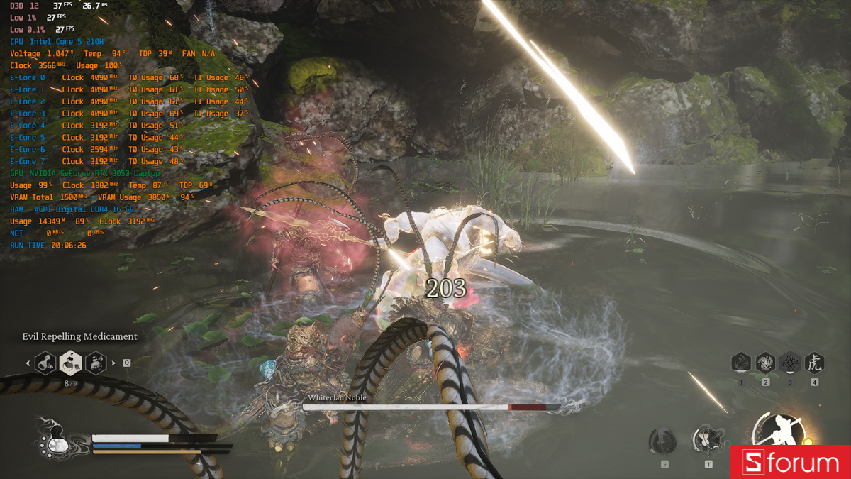 Black Myth Wukong trên Acer Gaming Aspire 7 2026