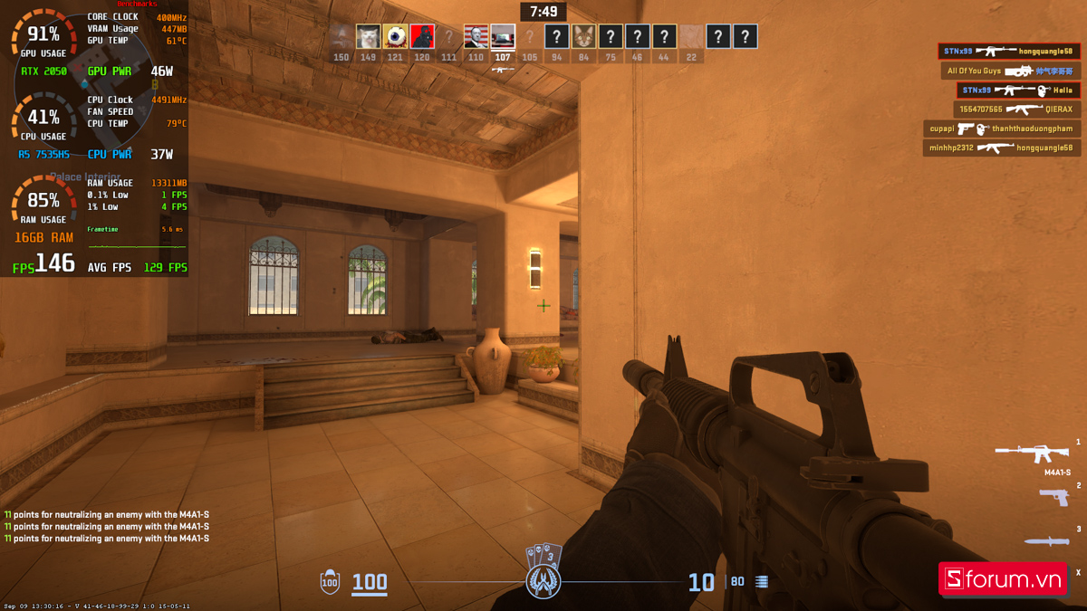 CSGO 2 trên Acer Nitro V 15 ProPanel