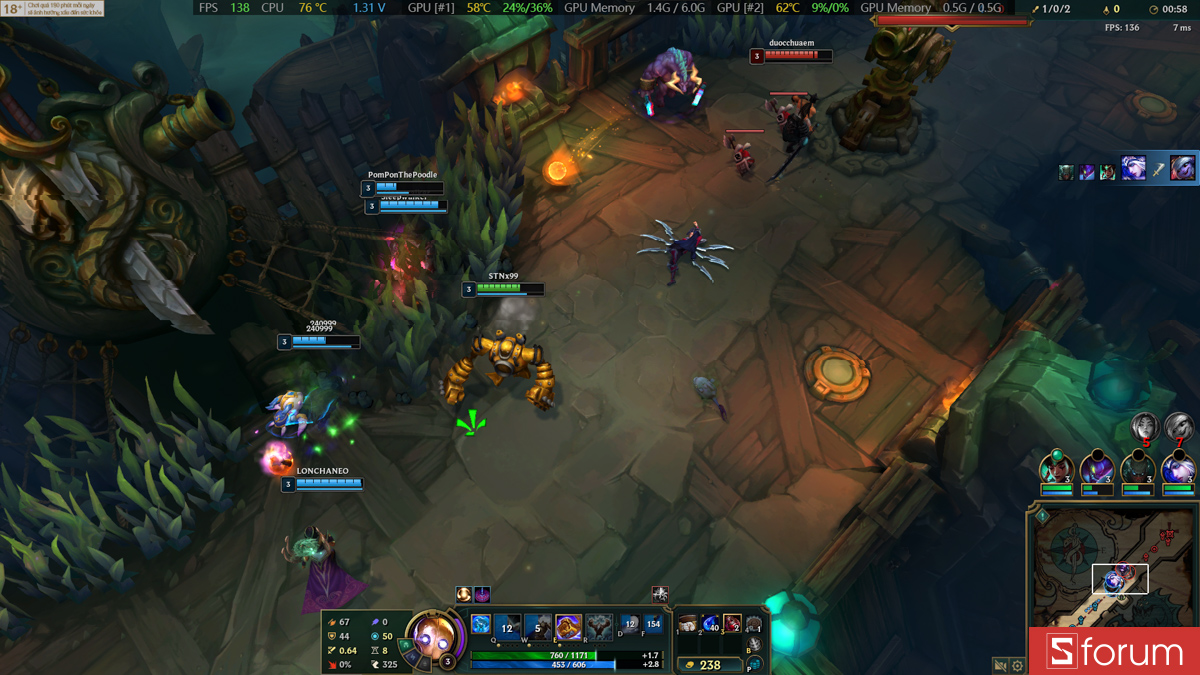 Liên minh huyền thoại trên Acer Nitro V 15