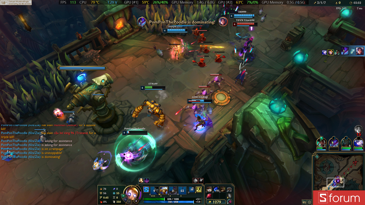 Liên minh huyền thoại trên Acer Nitro V 15